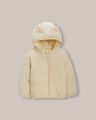 Chamarra Hoodie Acolchada Azul,CREMA